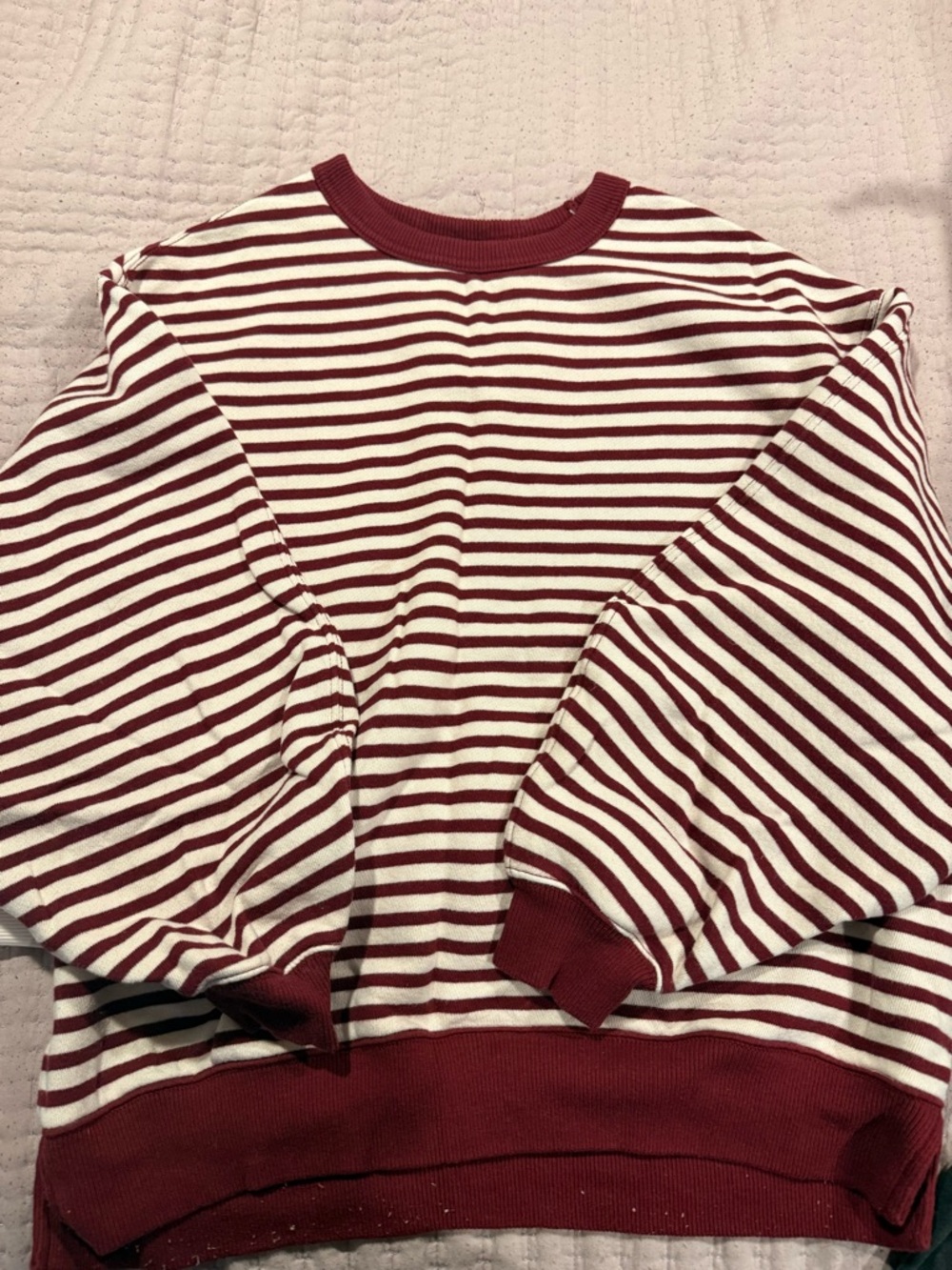 Aerie striped Oversized crew